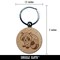Baby Raccoon Woodland Animal Engraved Wood Round Keychain Tag Charm
